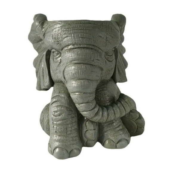Bwiyojiz Home Decor Decoration Ornaments Flowers Pot Elephants Statue Concrete Planter Figurine Outdoor Garden Figure, Gifts for Women, Gray
