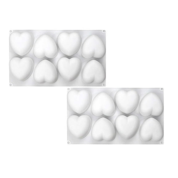 Heart-Shaped Baking Molds Set - Non-Stick Silicone Cake Pan for Truffles, Jelly, and Fondant, for Romantic Treats & Gifts