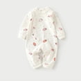 thumbnail image 2 of Splozh Baby Girl Newborn Clothes Baby Hooded Suit 3 6 12 18 24 Months Cute Printed Baby Long Sleeved Open Back Hood Climbing Suit,Pink,0-3 Months, 2 of 6