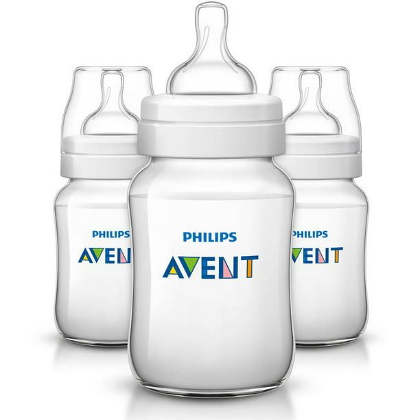 Gasvormig Defilé lijn Philips Avent Anti-Colic BPA-Free Baby Bottles - 9oz, Clear, 3 ct -  Walmart.com