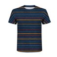 thumbnail image 4 of Camiseta de diario unisex para hombre Estampado de rayas Estampado gráfico Estampado de calavera Tops de manga corta Blusa informal Pompotops  oipoqjl32239, 4 of 9