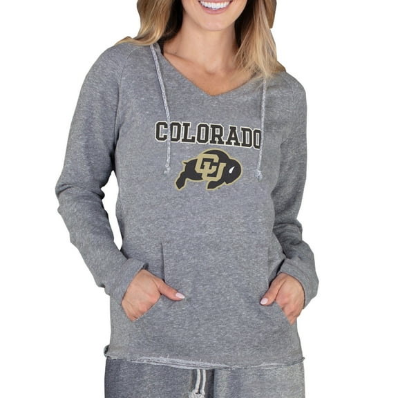 Women's Concepts Sport Gray Colorado Buffaloes Mainstream Lightweight Terry Pullover Hoodie