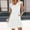 White, variant on MIANHT Womans Dresses Fashion Solid Color Drop Shoulder Mini Dress Comfy Slim Fit Short Sleeve Wrap Beach Dress
