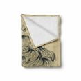 thumbnail image 2 of Woman Soft Flannel Fleece Throw Blanket, Girl with Long Flowing Hair Design Image, Cozy Plush for Indoor and Outdoor Use, 50" x 60", Dark Night Blue Peach, by Ambesonne, 2 of 6
