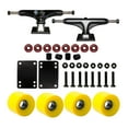 thumbnail image 1 of koolsoo Accessoires de Planche à Roulettes 5 Pouces Roues de Camions de Planche à Roulettes Entretoises Roulements Abec-11 Planche à Roulettes Longboard pour Extérieur Jaune, 1 of 9