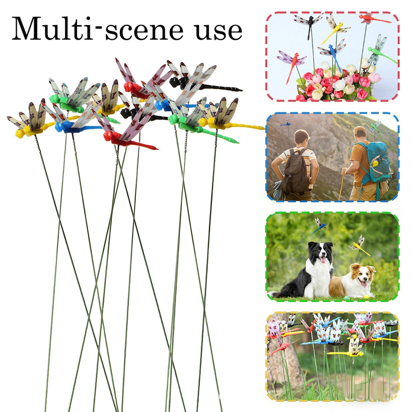 Dragonfly Bug Clip,Dragonfly Clips To Keep Bees Away,Dragonfly Clip Bug Repellent Outdoor Garden Decor,3d Artificial Dragonfly Fly Deterrent Clip On Hat Waterproof Yard Patio Lawn Decoration 20pcs