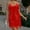 Red, variant on Pisexur Sleeveless V-Neck Dress Women's Fashion Suspender Crewneck Sequin Feather Sleeveless Solid Mini Dress Women Dress