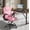 Pink, variant on Pinmoco Ergonomic PU Leather Office Chair, High Back Executive Computer Desk Chair with Double-Layer Cushion, Swivel Gaming Chair with Wheels and Flip-Up Armrests, Pink