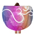 thumbnail image 1 of SIDONKU 60 inch Round Beach Towel Blanket Ornate Floral Endless Pattern Glowing Bright Mandala and Ohm Travel Circle Circular Towels Mat Tapestry Beach Throw, 1 of 2