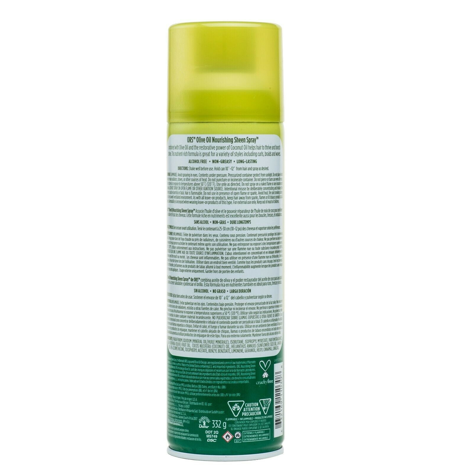 ORS Olive Oil Nourishing Sheen Spray infused with Coconut Oil 11.7 oz (Pack of 2)