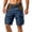 05# Navy, variant on IhhxPro Men's Cotton Outdoor Cargo Shorts Work with Elastic Waist and Button Detail Multi Pocket Utility Relaxed Fit Casual Summer S-3XL