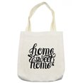 thumbnail image 1 of Saying Tote Bag, Calligraphic Words for Housewarming and Greeting Parties Monochrome Design, Cloth Linen Reusable Bag for Shopping Books Beach and More, 16.5" X 14", Cream, by Ambesonne, 1 of 2
