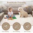thumbnail image 3 of Washable Area Rug 6x9 Rugs for Living Room Low Pile Scalloped Bedroom Rug Non Slip Stain Resistant Dining Room Area Rug Neutral Soft Rugs for Office, Nursery, Kids Room, Beige, 3 of 8