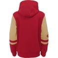 thumbnail image 3 of Youth Scarlet San Francisco 49ers Colorblock Full-Zip Hoodie, 3 of 3