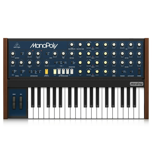 Behringer MonoPoly 37-Key Analog 4-Voice Polyphonic Synthesizer