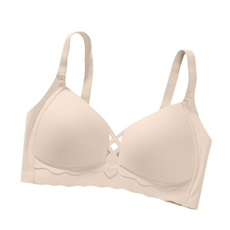 Tumotour Full Coverage Bras For Women Without Steel Ring Gathering Push Up Nursing Bra Lightly Padded Full Figured Coverage Soft Breathable Seamless Bra