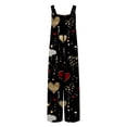 thumbnail image 5 of Haivin Womens Jumpsuit, Loose Fit with Button Front and Pockets, Valentine's Day Print for Casual and Daily Wear, 5 of 6