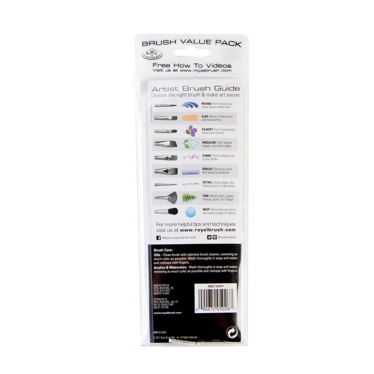 Royal & Langnickel - 10pc Super Value Golden Taklon Acrylic