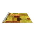 thumbnail image 2 of Ahgly Company Machine Washable Indoor Rectangle Patchwork Yellow Transitional Area Rugs, 8' x 10', 2 of 4