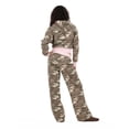 thumbnail image 5 of Forever 21 Women's Green Camo Low-Rise Jogger with Contrast Waistband, Wide-Leg, L, 5 of 6