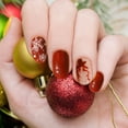 thumbnail image 5 of Nail Tips Nail Tips for Acrylic Nails Short Coffin Wearing Nail Patch For Christmas Nail Enhancement Stick Red White Removable False Nail For Christmas Snowflake 2ml, 5 of 9