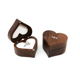 thumbnail image 2 of Caja Corazón De Madera Nogal Para Anillos De Boda Compromiso Café, 2 of 5