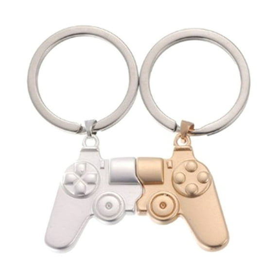 2 Pieces Funny Gamer Player Matching Keychain for Gamer Boyfriend Couple Keyring