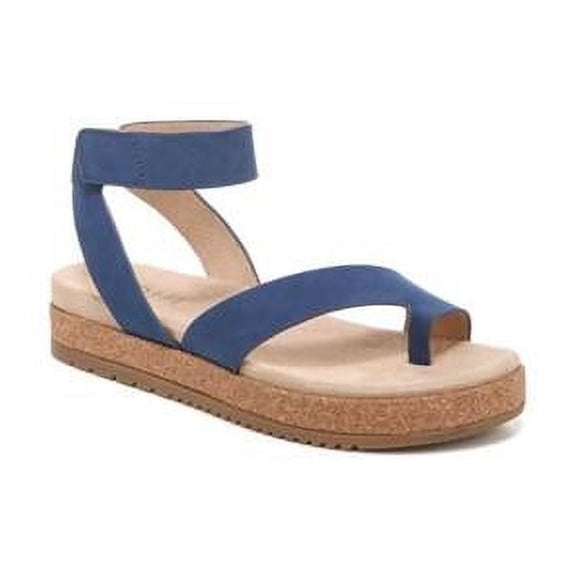 Soul Naturalizer Divina Ankle Strap Sandals Blue Faux Nubuck 10M