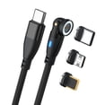 thumbnail image 2 of PD 100W Magnetic USB C Charging Cable Data Sync 360°+180° Rotation 9pin Connector + Type C Tips for iPhone ,iPad,iPod,Macbook,Android Phones, 2 of 27