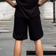 thumbnail image 2 of YLSDY Fashion Athletic Short Pants for Mens Solid Plus Size Breathable Basketball Short with Pockets Lightweight Drawstring Running Shorts Black XXXL, 2 of 6