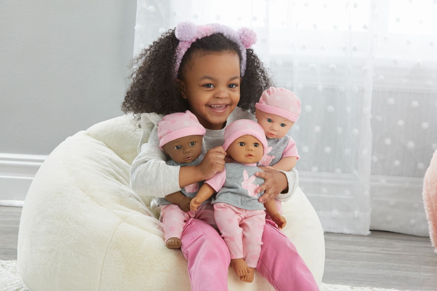 Madame Alexander 14-Inch Sweet Smiles Baby Doll, Pink Bunny, Light Skin Tone