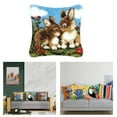 thumbnail image 2 of DIY Latch Hook Cushion Cover Pillowcase Embroidery Crochets Adults and Beginners - Rabbits, 2 of 8