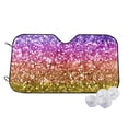 thumbnail image 2 of Lsque Glitter Rainbow Car Windshield Sun Shade | Accordion Folding Style Auto Shade for Car Truck SUV Van | Blocks UV Rays Sun Visor Protector | Medium, 2 of 7