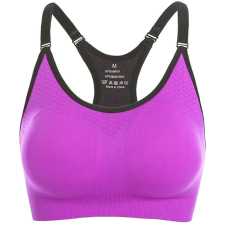 

Aayomet Sports Bras for Women High Support Women Sports Bras Strappy Padded Medium Support Yoga Bra Workout Bra Workout Tops For Purple XXL