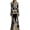 Black B, variant on HaCpiu Women's Skeleton Print Velvet Maxi Dress, Long Sleeve Halloween Gown with 3D Floral Applique, Gothic Evening Dress & Fancy Cosplay Costume