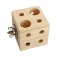thumbnail image 1 of Milaget Bird Chew Toy, Food Box Toy Practical with Holes Lightweight Teething Toy Wooden 5.9cmx5.9cmx5.9cm, 1 of 9