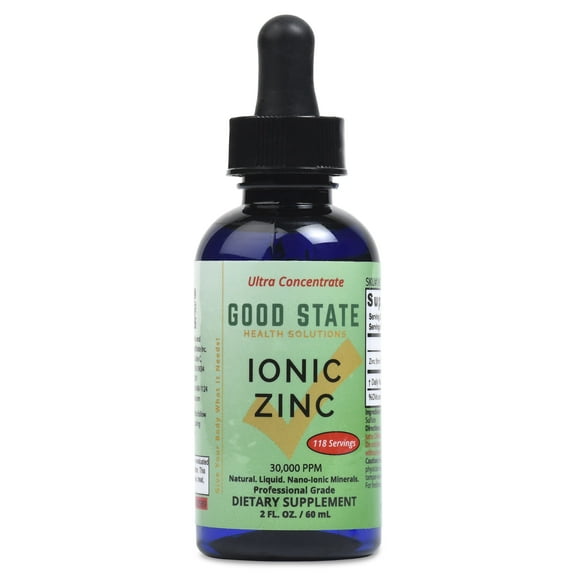 Good State Liquid Ionic Zinc Ultra Concentrate Dietary Supplement, 1.6 Fl Oz, Supports Immune Health
