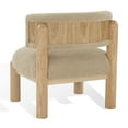 thumbnail image 6 of SAFAVIEH Couture Rosabryna Modern Faux Shearling Solid Accent Chair, Light Brown/Natural, 6 of 8