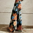 thumbnail image 5 of Jxximdong Pants for Women High Waisted Flower Patterned Wide Leg Pants Lightweight And Loose Casual Colorful Pants Black L Trousers, 5 of 7
