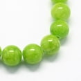 thumbnail image 2 of 1Strand Natural Dyed Yellow Jade Gemstone Bead Strands Round Green Yellow 8mm Hole: 1mm 50pcs/strand 15.7 inch, 2 of 3