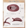 thumbnail image 3 of AWAYTR 6 Pack Matte Flat Hair Claw Clips, Large Oval French Clips, No Slip Strong Grip for Yoga, Daily & All Hair Types, 3 of 7