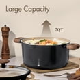 thumbnail image 4 of Stock Pot with Lid, 7Quart Ceramic Soup Pot Non Toxic, Nonstick Cooking Pot for Pasta, Induction Ready, Even Heating, Dishwasher Safe, Black, 4 of 7