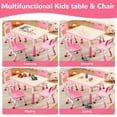 thumbnail image 5 of TROPOW Desk Chair,Kids Table and Chairs Set, Height Adjustable Desk With 4 Seats for Ages 2-10,Arts & Crafts Table,Graffiti Desktop, Non-Slip Legs, Max 300lbs, Children Multi-Activity Table,Pink, 5 of 8