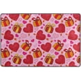 thumbnail image 4 of Dreamtimes Cartoon Gifts and Hearts Non-Slip Area Rug 72"x48", Valentine Theme Soft Non Slip Washable Floor Mats for Indoor Front Porch,Living Room, Bedroom,Kitchen, 4 of 5