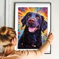 thumbnail image 5 of Curly Coated Retriever Dog Art Print Poster, Wall art Painting Decor, Starry Night Van Gogh Art Home Decor Artwork For Bedroom Living Room Bathroom Decor, 5 of 5