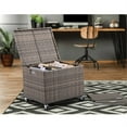 thumbnail image 2 of BIRDROCK HOME Rolling File Box - Storage Cabinet with Wheels - File Organizers Boxes - Synthetic Rattan Wicker Office Decor - Home Office (Tan), 2 of 3