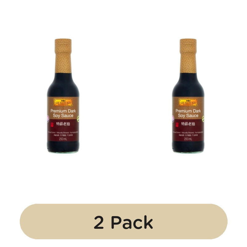 Lee Kum Kee Premium Dark Soy Sauce 250ml, British Import (Pack of 2)