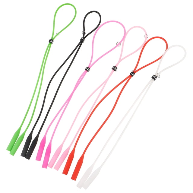 MasteelfCA 6Pcs Sports Letters Printed Glasses Rope Super Antislip Eyeglass Chain Cord Strap