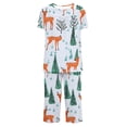 thumbnail image 4 of POROPL Women's Pajama Sets,Cute Print Pjs Short Sleeve Tops and Capri Pants Sleepwear Loungewear Size S-3X, 4 of 6