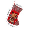 thumbnail image 5 of AuroraX Plush Knitted Christmas Stockings Cute Embroidered Reindeer and Snowman Stockings Hanging 14" Xmas Candy Bags for Family Christmas Decor(Red), 5 of 5